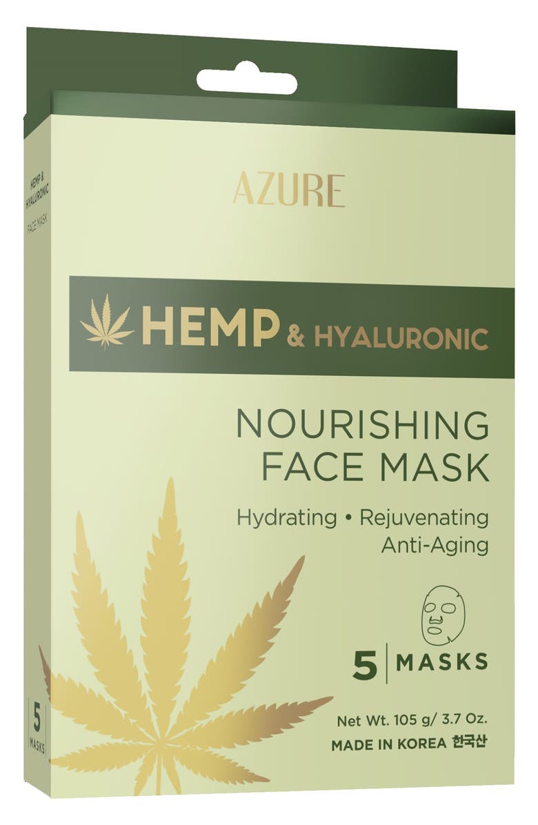 AZURE Hem and Hyaluronic Nourishing Face Mask - Pack of 5, Alternate, color,