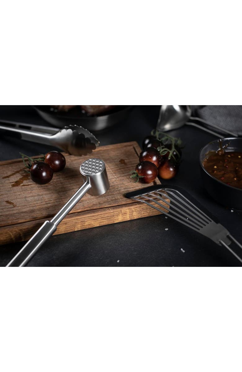 Kuhn Rikon Essential Meat Tenderizer, Dual-Sided Stainless Steel Head, Alternate, color, Silver