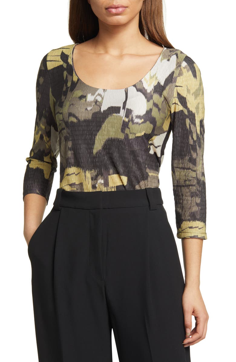 Ted Baker London Jolien Print Plissé T-Shirt, Main, color,