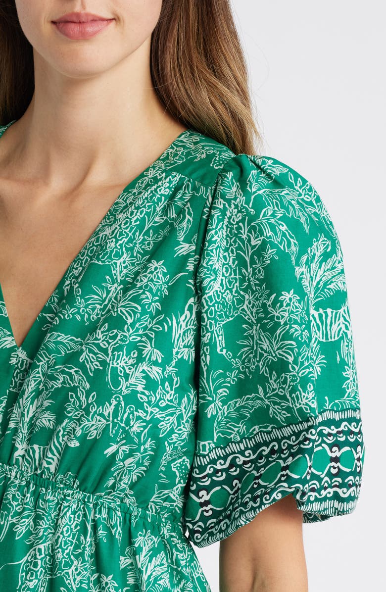 Lilly Pulitzer<sup>®</sup> Kentlee Puff Sleeve Cotton Empire Waist Dress, Alternate, color,