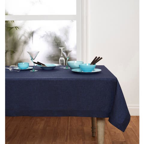 Linen Tablecloth for Dining Table, Holiday and Everyday Table Decor - Athena