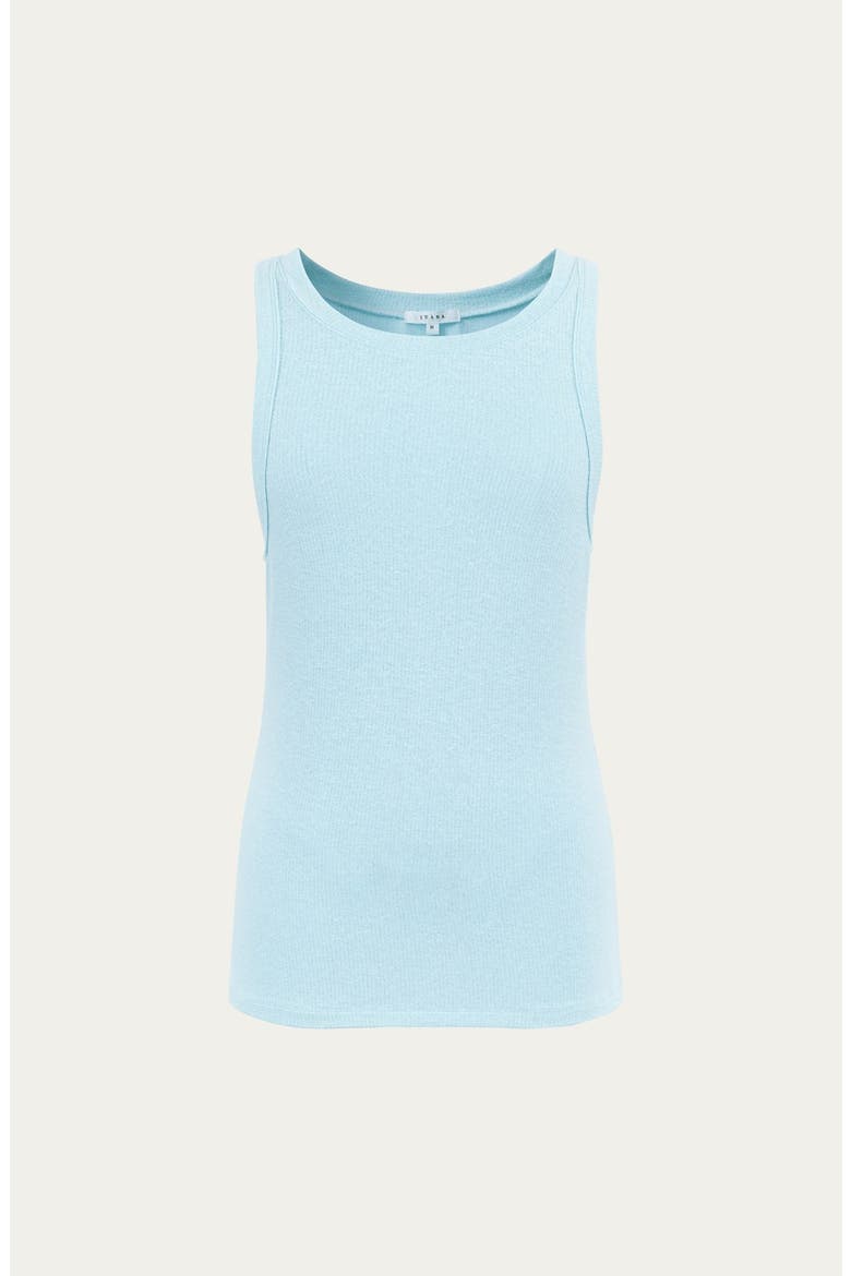 Selene Ribbed Tank, Alternate, color, Sky Blue