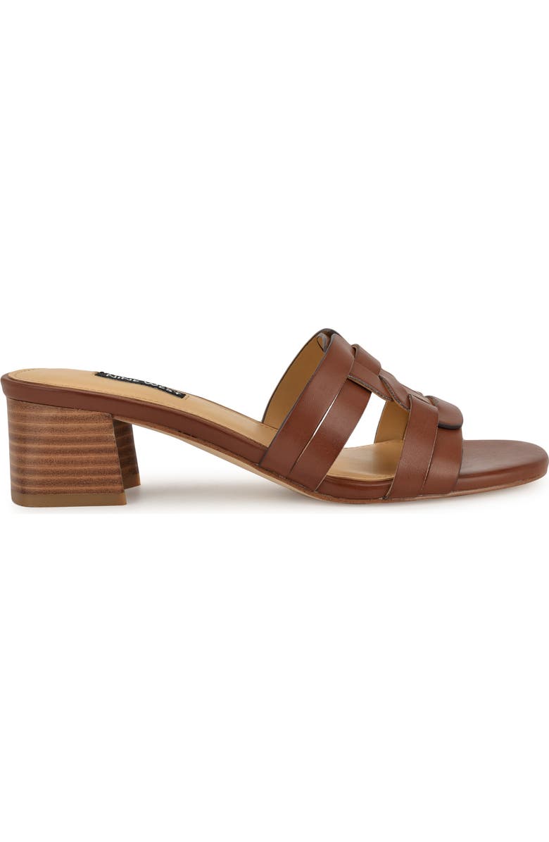 Nine West Gennie Slide Sandal, Alternate, color, Medium Brown