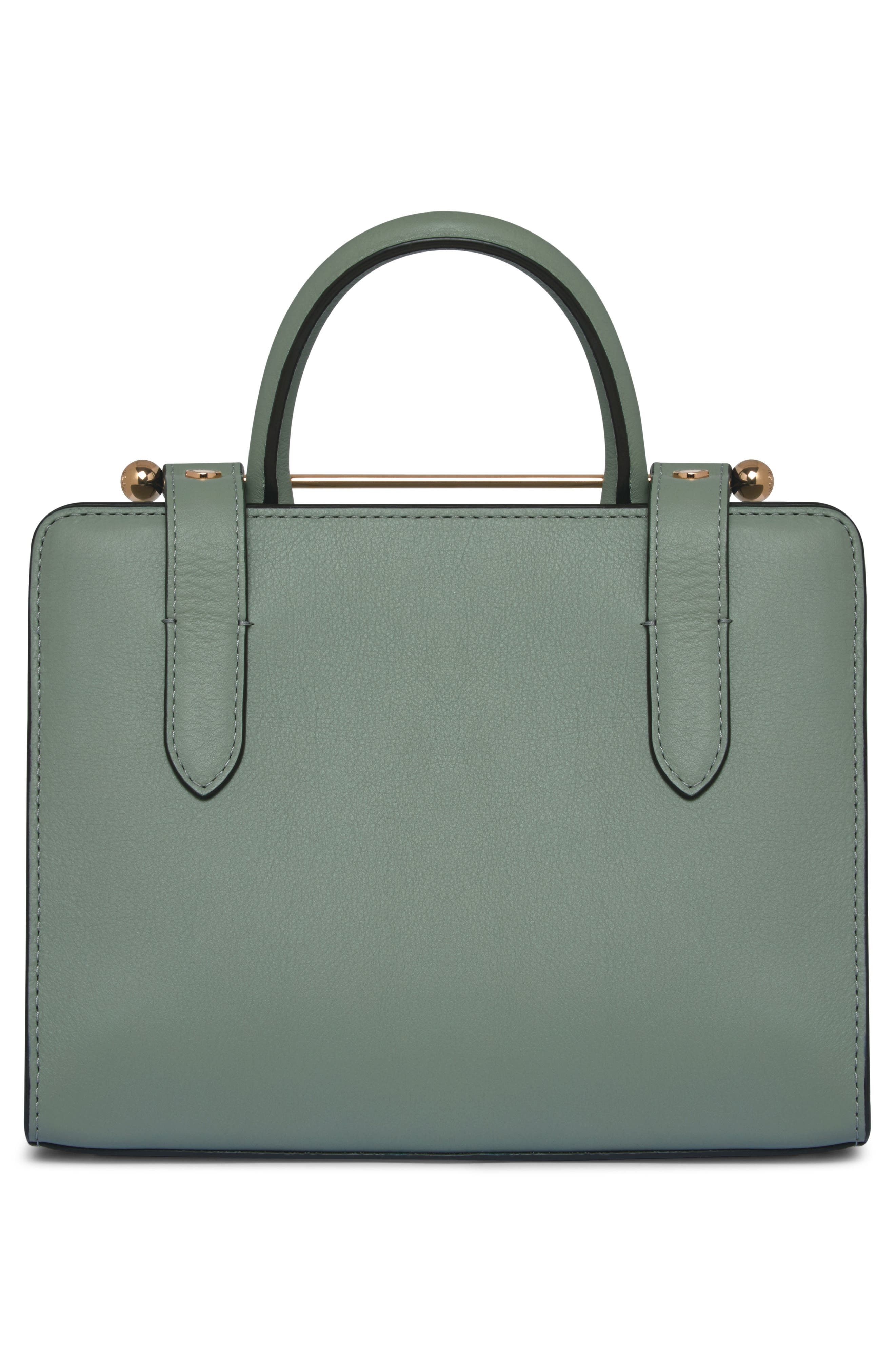 Mini Leather Tote, Alternate, color, LIBRARY GREEN