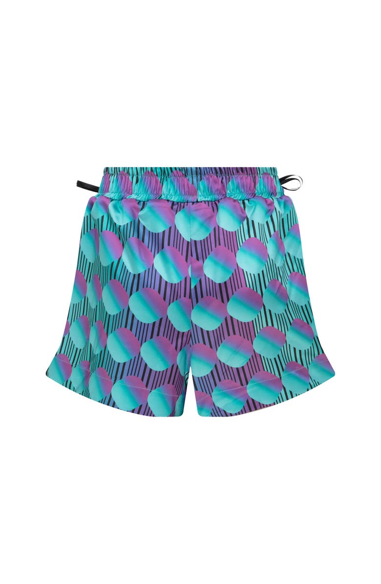 Je Te Veux Jett Polka Dot Elastic Wasited Shorts With Bow Detail, Alternate, color, Purple