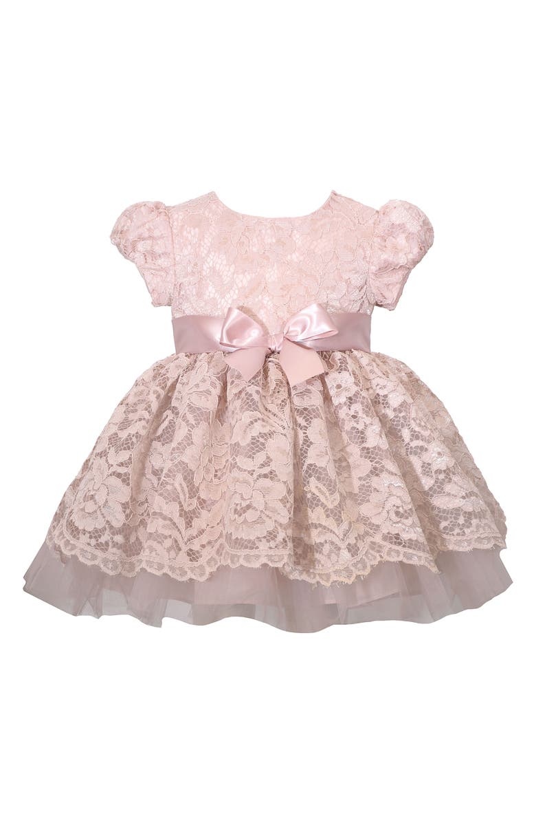 Iris & Ivy Floral Lace Party Dress & Bloomers Set, Main, color, 