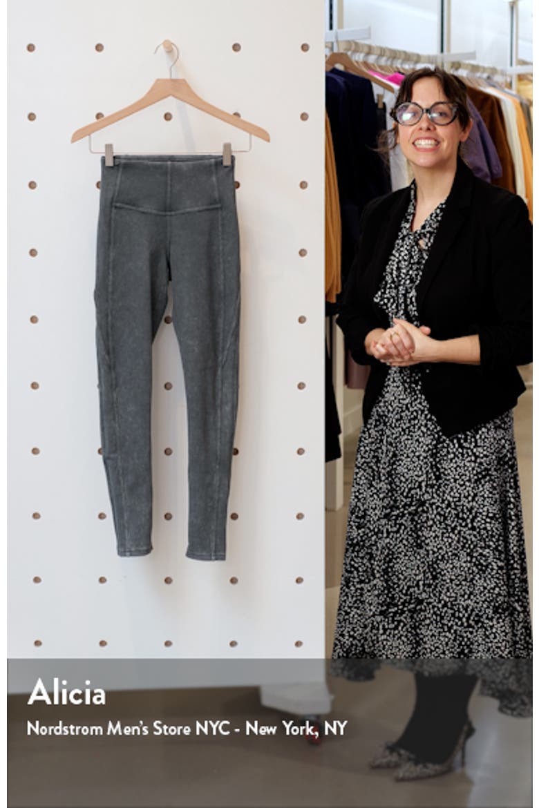 Snow Wash High Waist Rib Ankle Leggings video