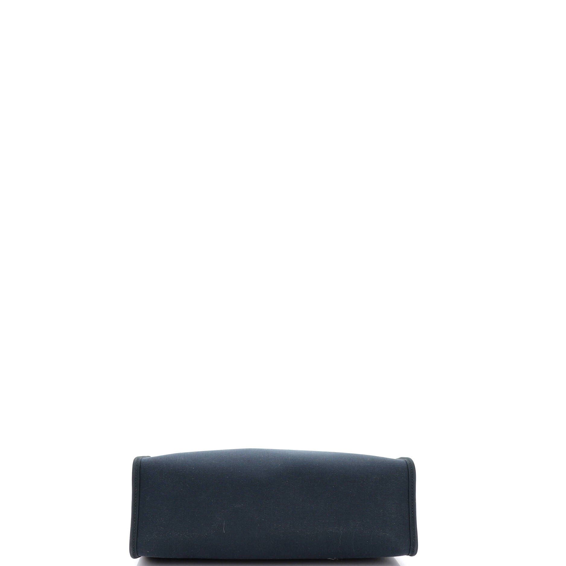 Pre-Owned Hermes Herbag Zip Leather and Toile 31, Alternate, color, Bleu Orage