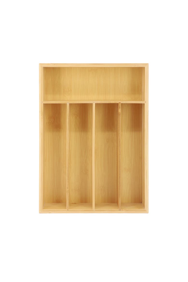 Wood Sectional Drawer Organizer, Alternate, color, Bamboo
