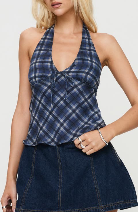 Amalthea Plaid Halter Top