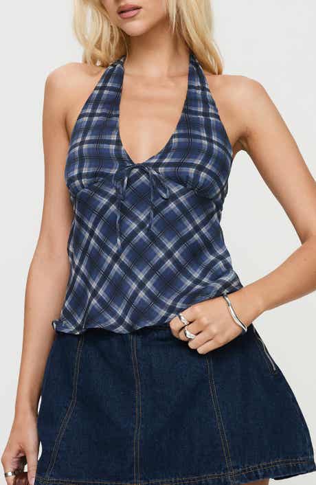 Princess Polly Amalthea Plaid Halter Top