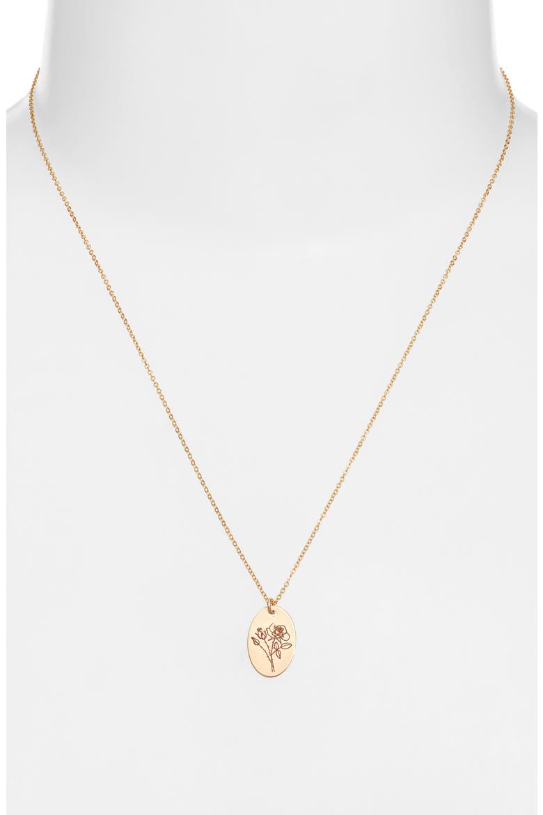 Louise Birth Flower Necklace, Alternate, color, GOLD / JUNE