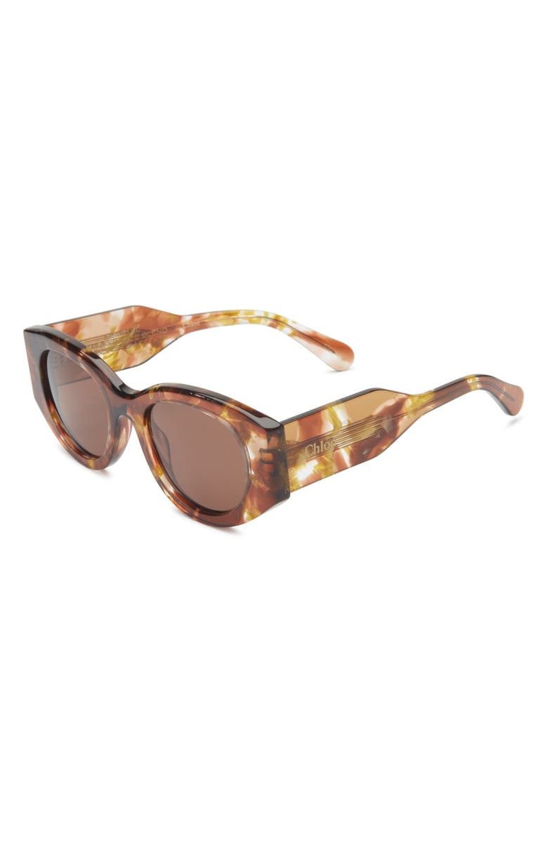 Chloé Cat Eye Sunglasses, Alternate, color, Havana Havana Brown