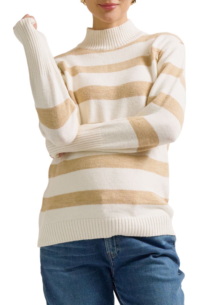 Cache Coeur Cabourg Maternity & Nursing Sweater, Alternate, color, Beige/Ivory