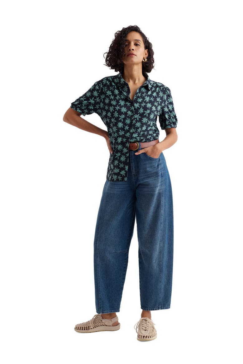 Embrace Floral Button-Up Shirt, Alternate, color, TROPIC BLOOM MARITIME