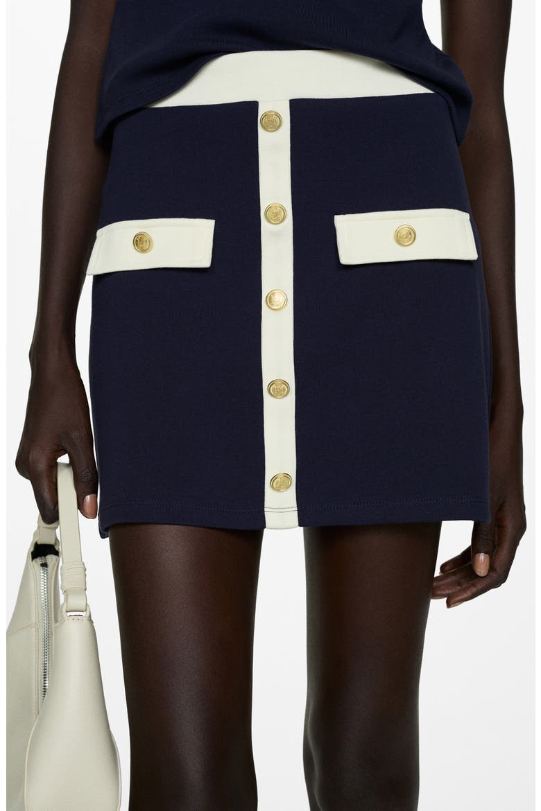 Knit Miniskirt, Main, color, DARK NAVY