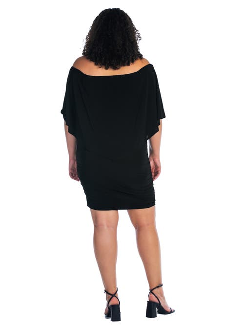 24seven Comfort Apparel Plus Size Bodycon Mini Dress In Black