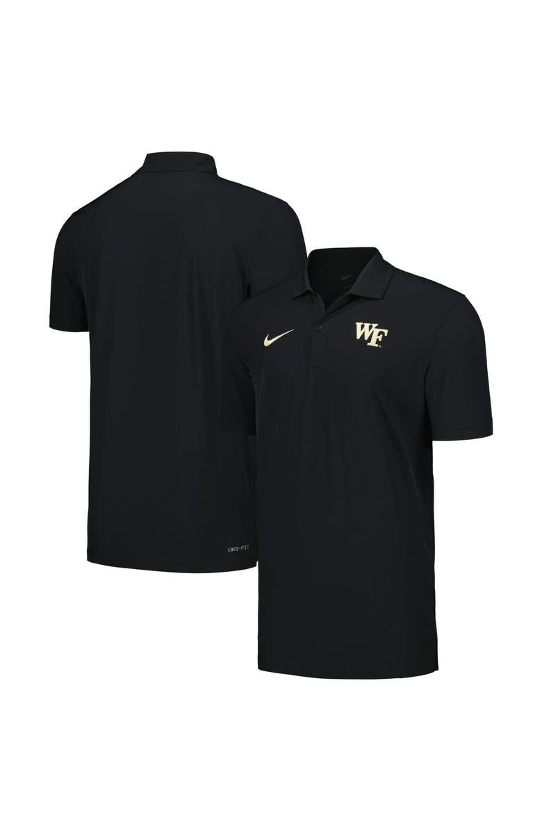 Nike Men's Nike Black Wake Forest Demon Deacons Sideline Polo, Alternate, color, Black