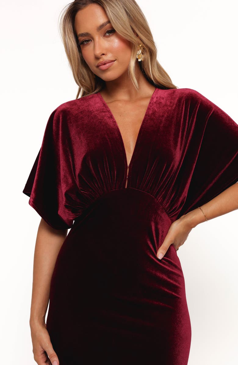 Ricki Plunge Neck Velvet Maxi Dress