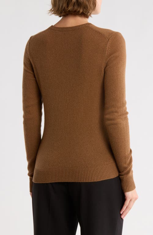Theory Crewneck Cashmere Sweater In Brown