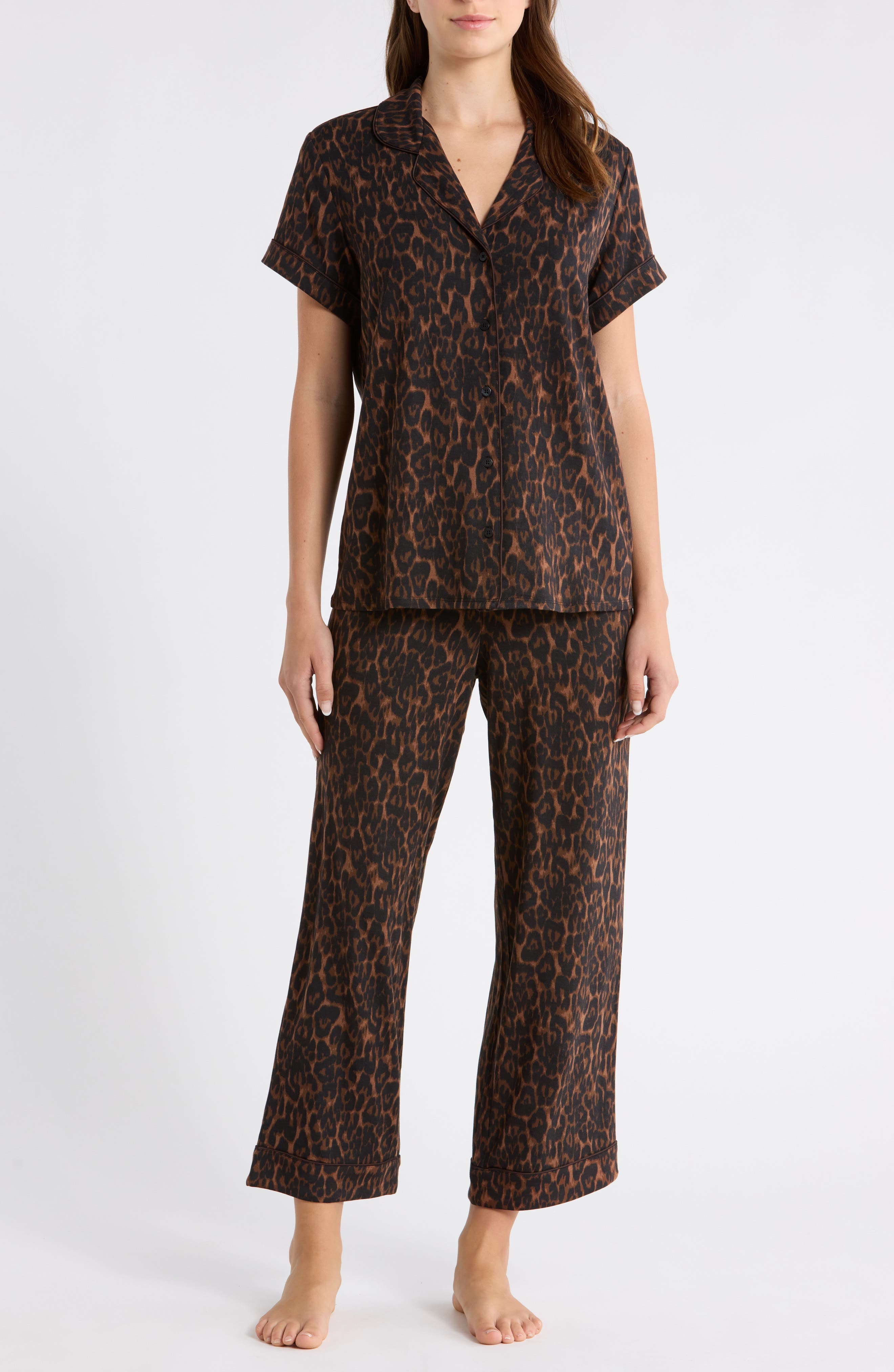 BROWN P- BLACK ELEGANT LEOPARD