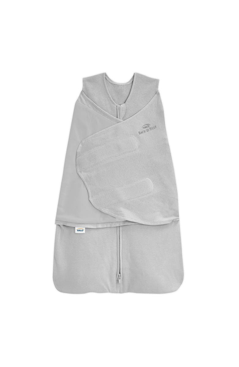 HALO Sleepsack Swaddle 100% Organic Cotton 1.5 TOG Newborn 1-Piece Gift Set with Box, Main, color, Cloud