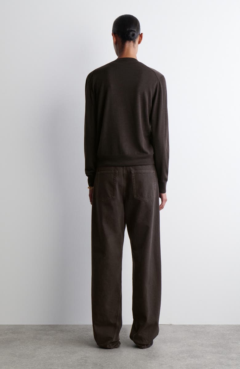 COS Facade Straight Leg Jeans, Alternate, color, Brown Dark