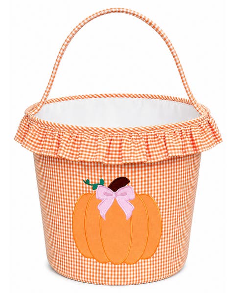 Ruffled Pumpkin Halloween Trick-or-Treat Tote