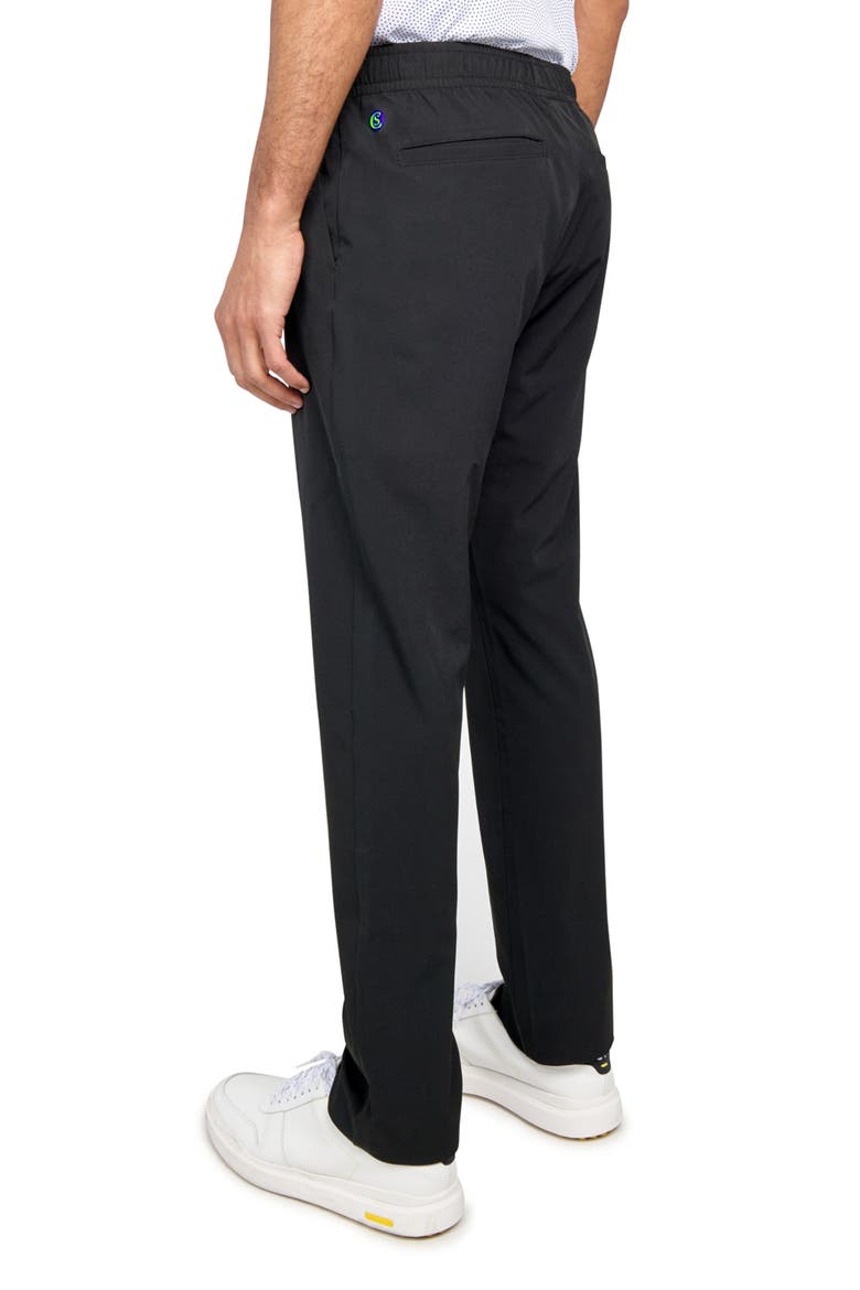 Regular Fit Solid Drawstring Recycled Performance Golf Pants, Alternate, color, BLACK