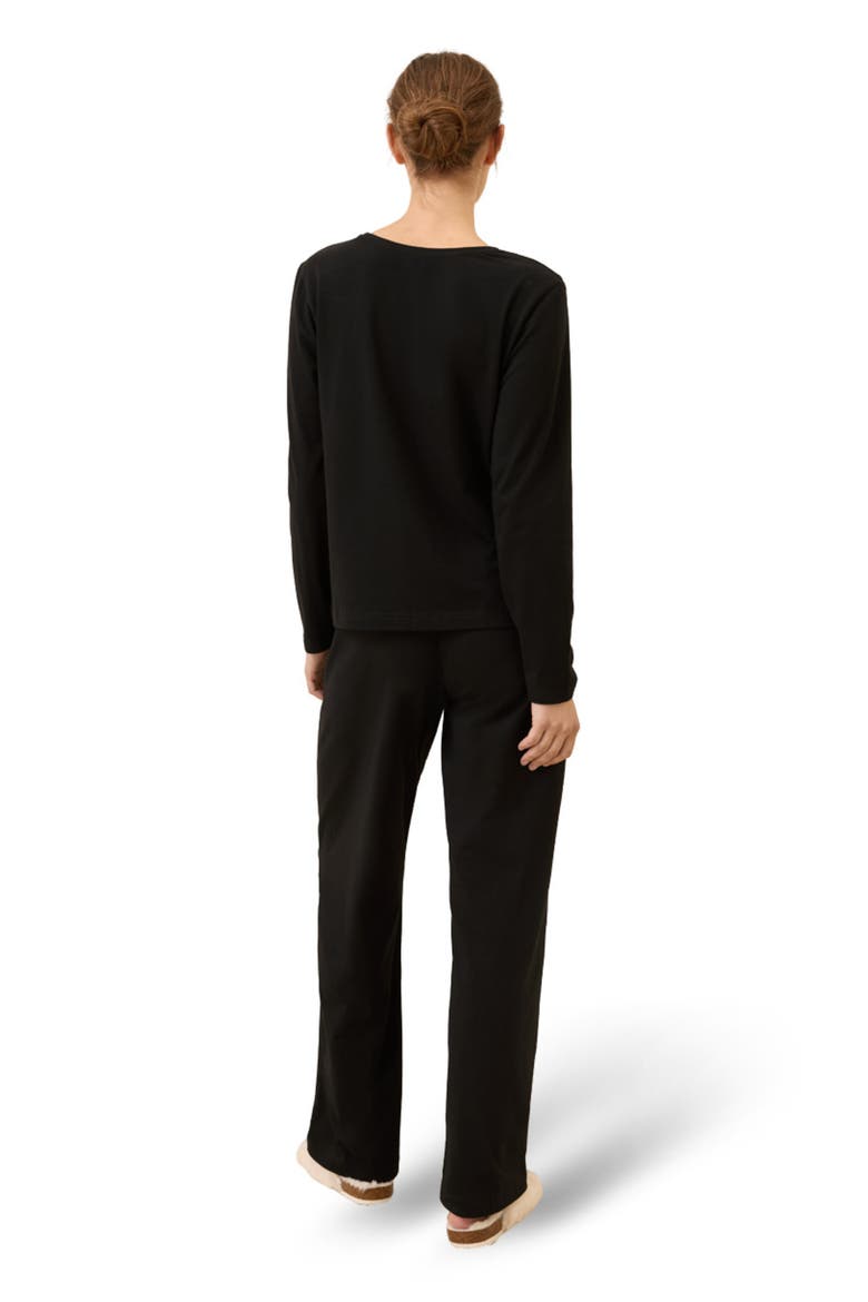Organic Cotton Cool Stretch Relaxed Sleep Shirt, Alternate, color, Black