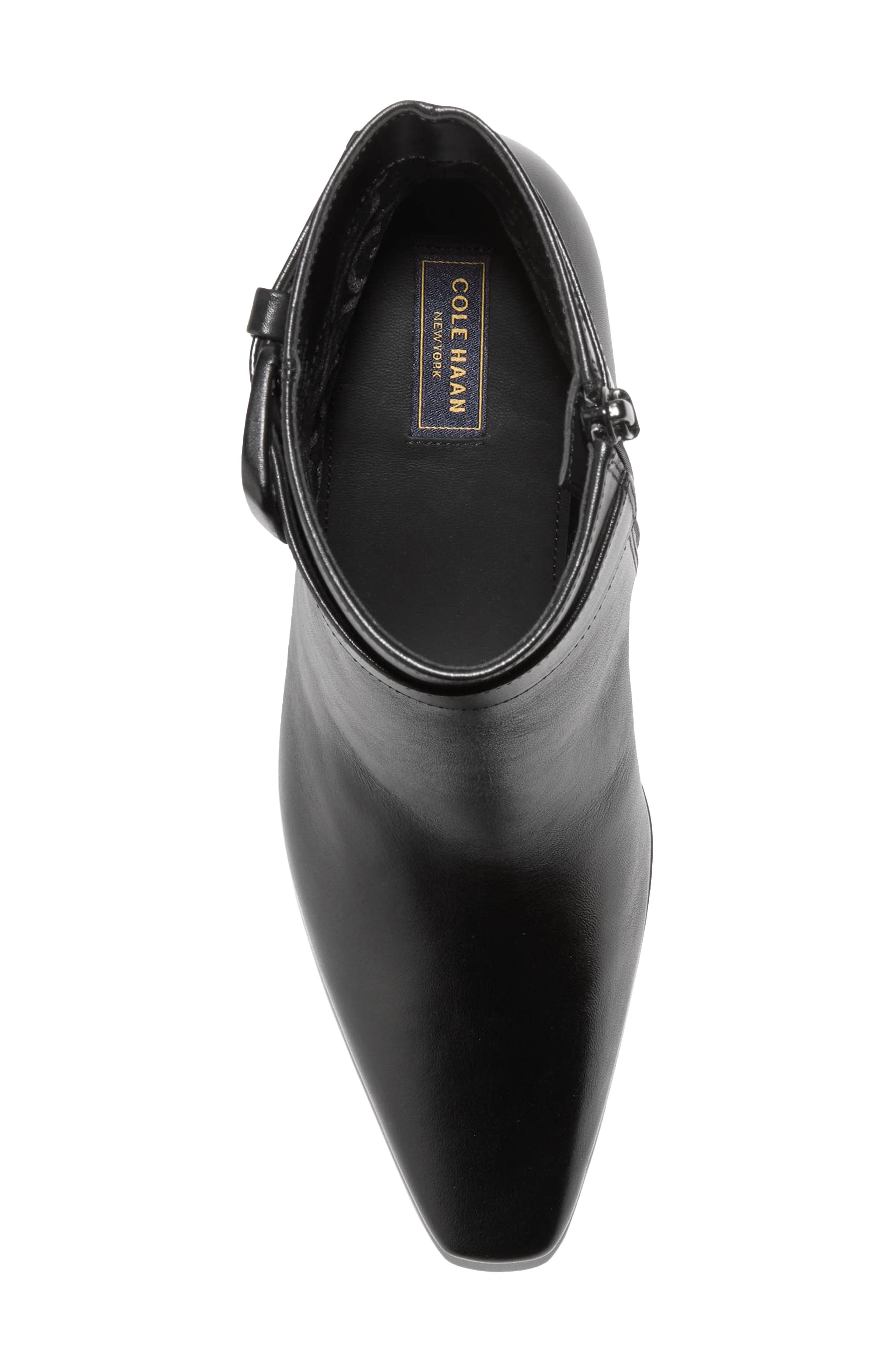 Blanche Buckle Bootie, Alternate, color, BLACK LEATHER