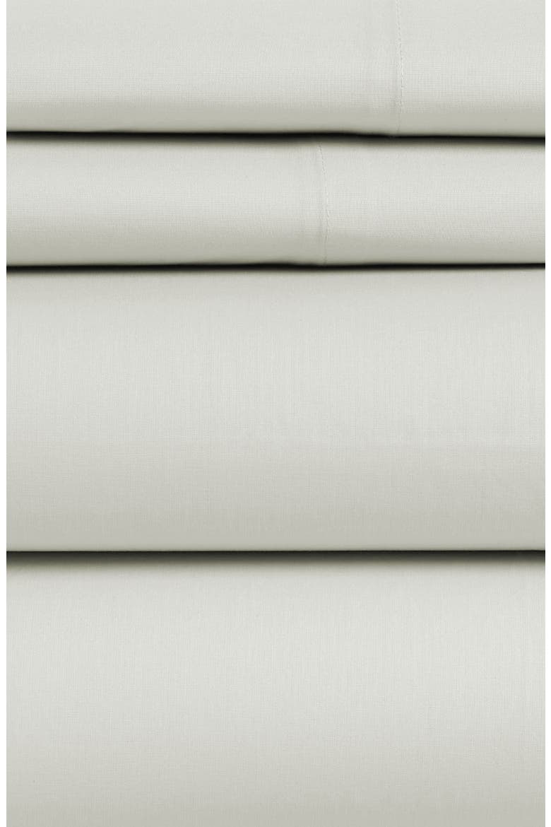 Cotton Percale 4-Piece Bed Sheet Set, Alternate, color, HARBOR MIST