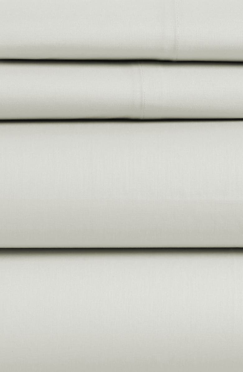 French Connection Cotton Percale 4-Piece Bed Sheet Set, Alternate, color, Harbor Mist