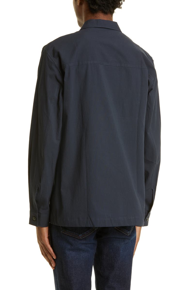 Sunspel Textured Stretch Cotton Overshirt, Alternate, color, 