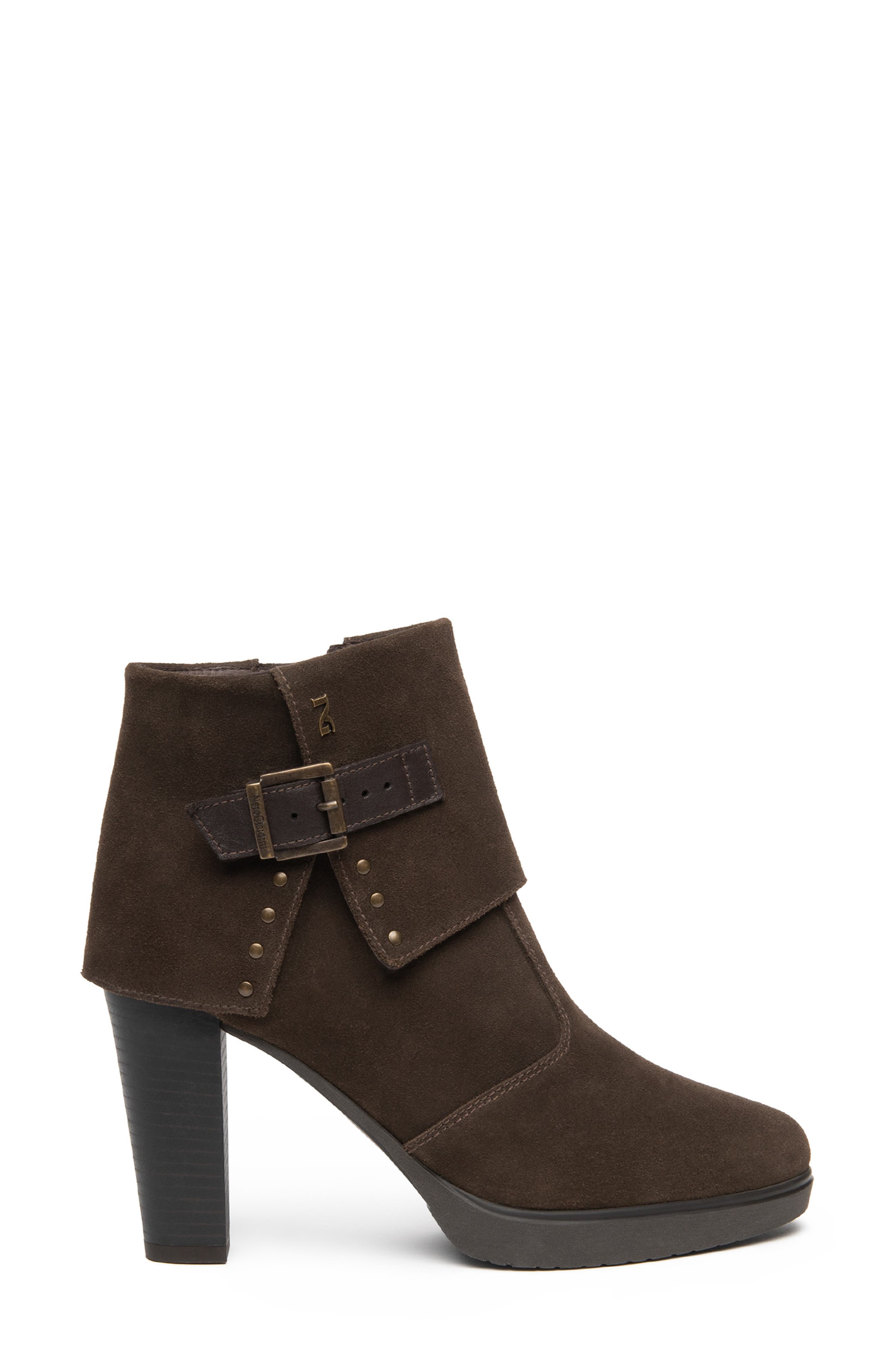 Cuff Platform Bootie, Alternate, color, CHOCOLATE