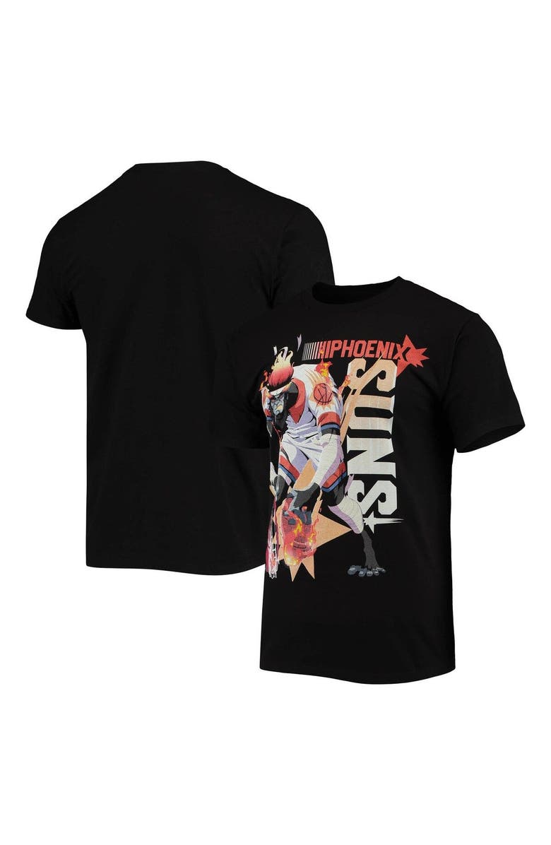 NBA X MCFLYY Men's NBA x McFlyy Black Phoenix Suns Identify Artist Series T-Shirt, Main, color, Black