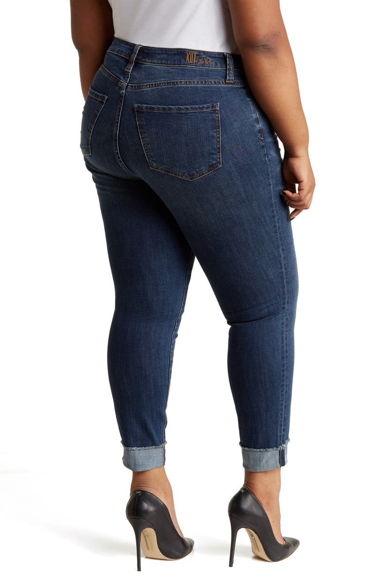 KUT from the Kloth Ascher Cuffed Ankle Straight Leg Jeans, Alternate, color, Wedelia