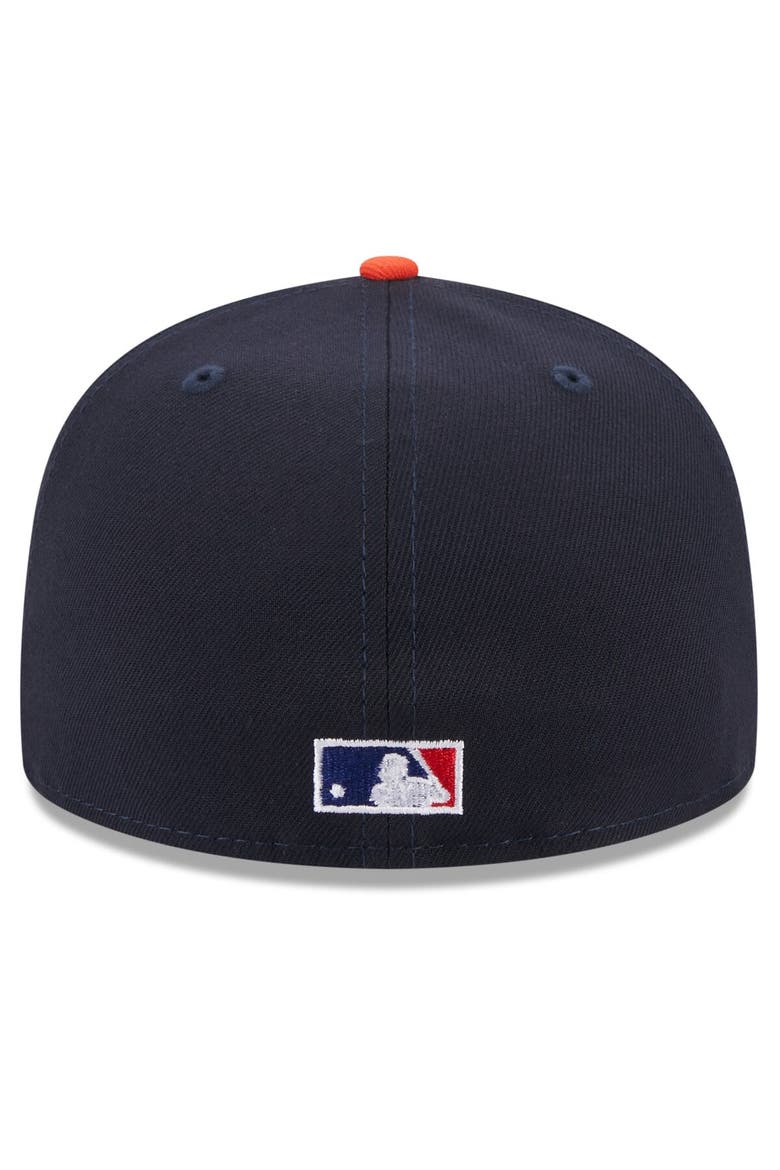 Men's New Era Navy/Orange Houston Astros On Deck 59FIFTY Fitted Hat, Alternate, color, Navy