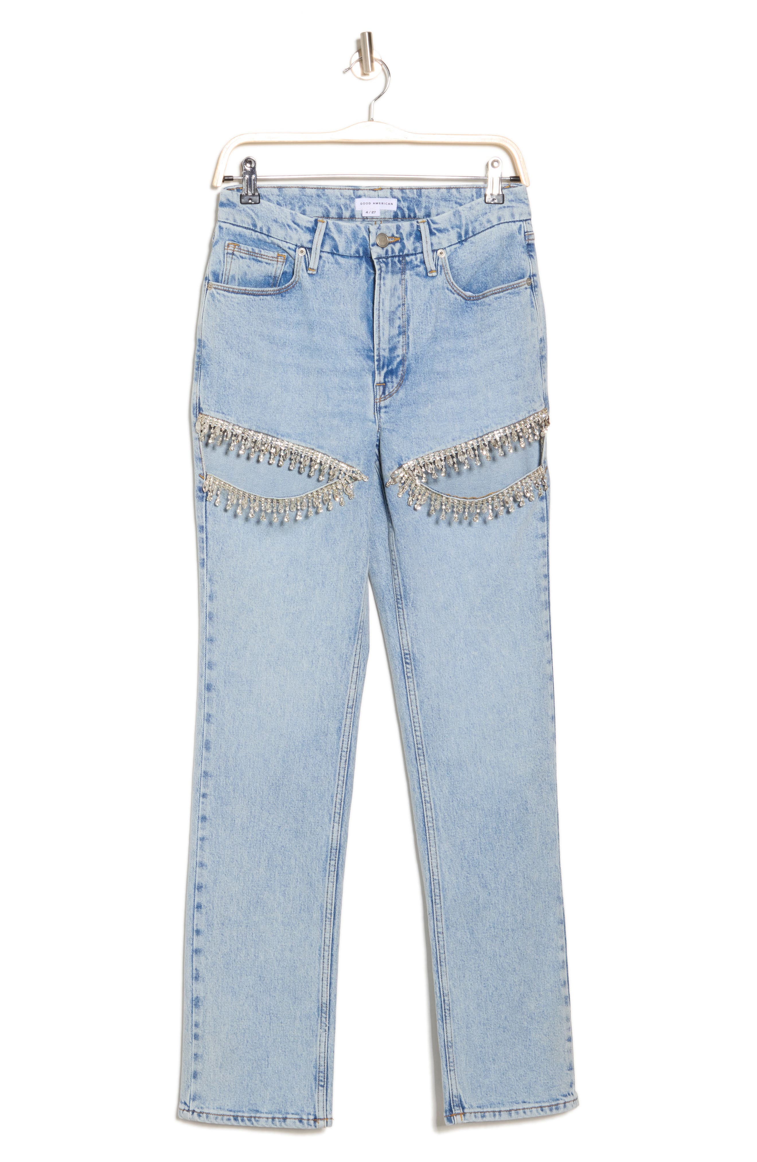 Good American Good Icon Cutout Straight Leg Jeans (Women) | Nordstromrack