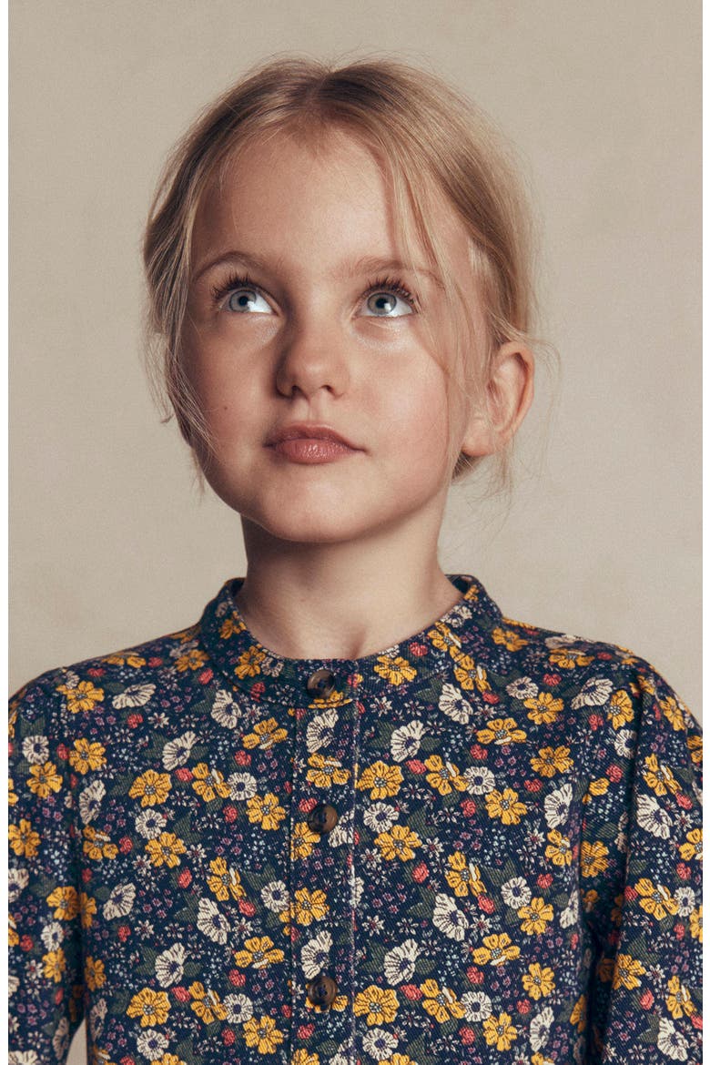 Kids' Betsy Puff Sleeve Dress, Alternate, color, NAVY FLORAL