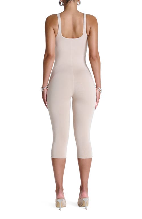 Naked Wardrobe Stretch Jersey Capri Jumpsuit