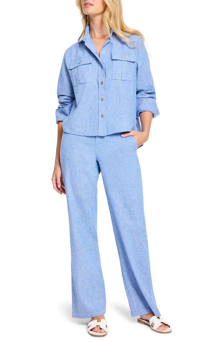 NIC+ZOE All Around Shirt Jacket, Alternate, color, Blue Mix