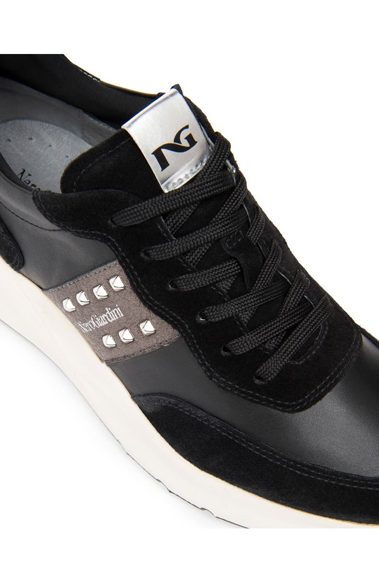 NeroGiardini Studded Platform Sneaker, Alternate, color, Black
