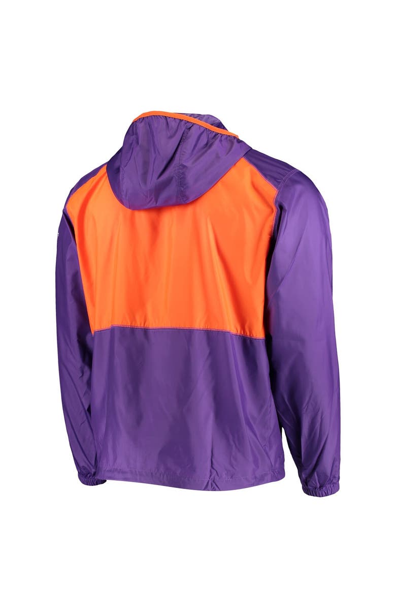 Columbia Men's Columbia Purple/Orange Clemson Tigers Flash Forward Hoodie Full-Zip Lightweight Windbreaker, Alternate, color, 