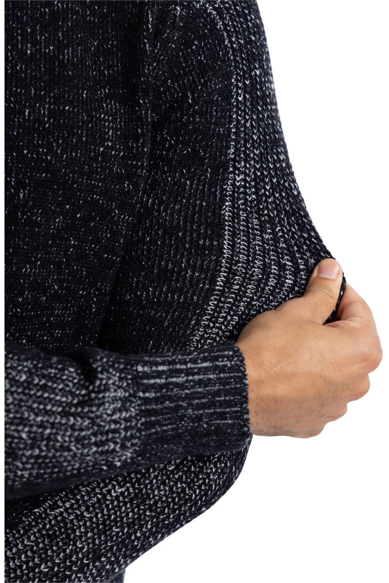 Quarter Zip Marble Knit Sweater, Alternate, color, NAVY MARBLE
