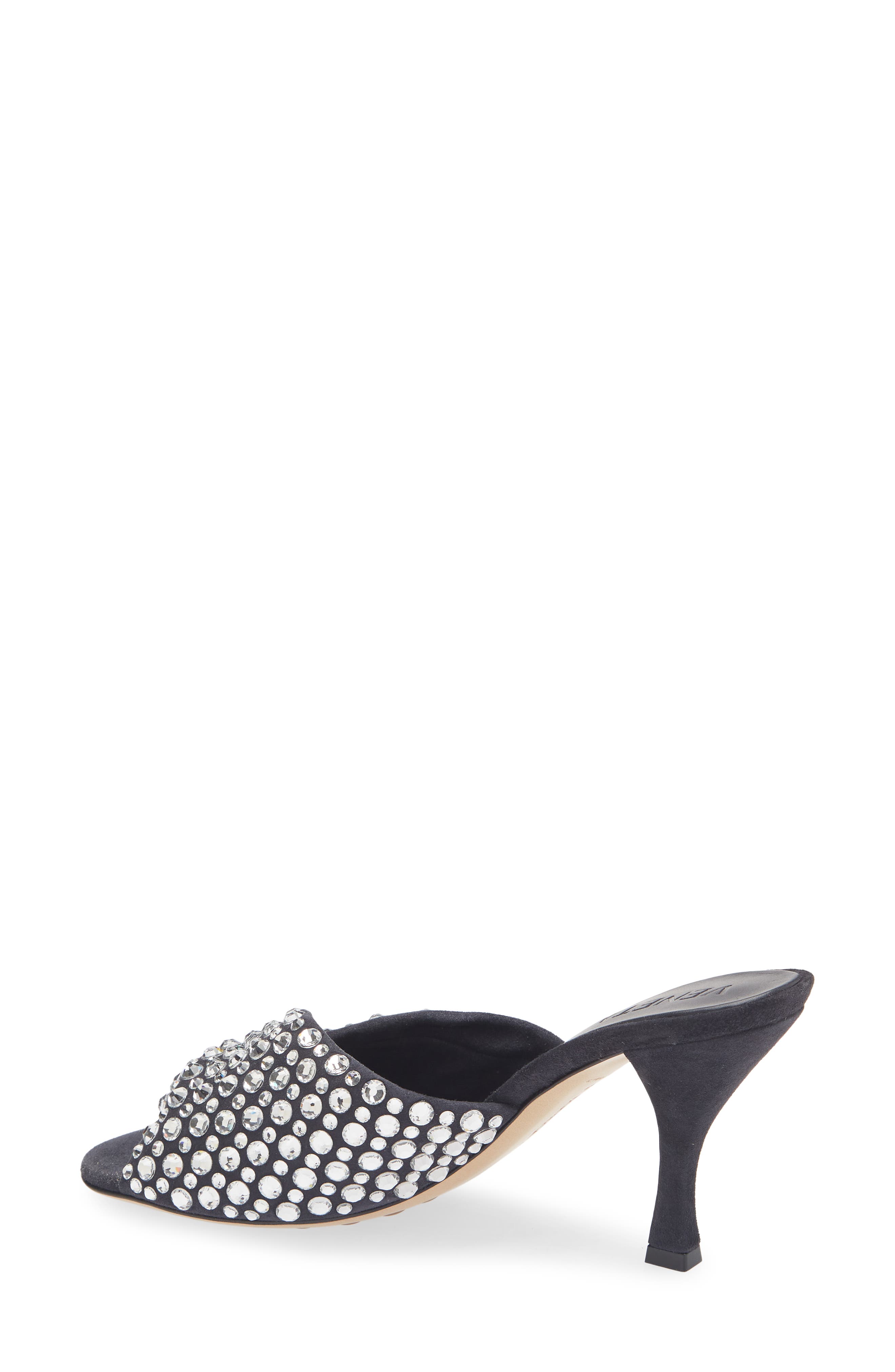 Bottega Veneta Blink Rhinestone Lambskin Suede Sandal, Alternate, color, 