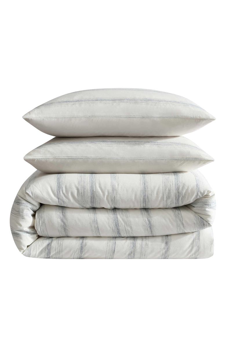Calvin Klein Strie Stripe Cotton Duvet Cover & Sham Set, Main, color, 