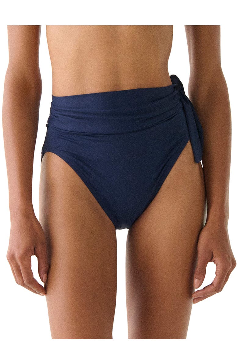 Kate Spade New York Solids High Waist Bottom, Main, color, Planetary Navy
