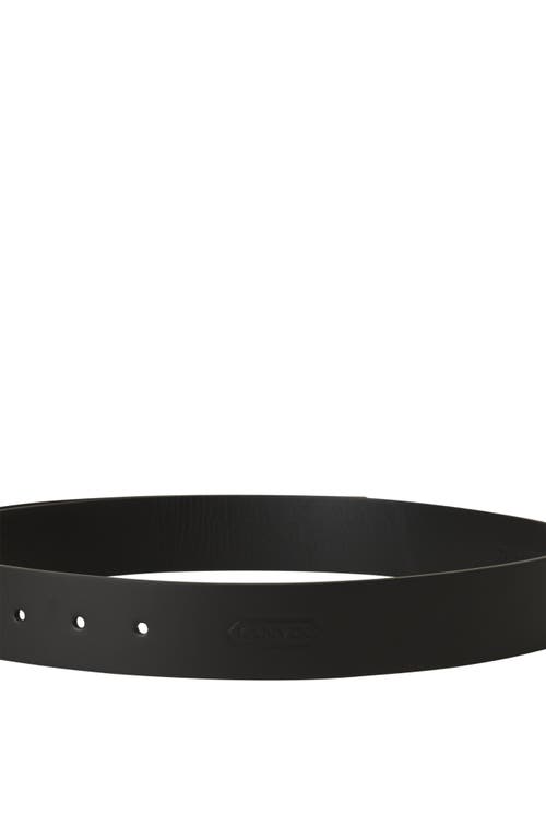 Lanvin Compagnon Large Leather Belt In Black