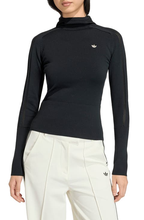 Hooded Logo Knit Sweater